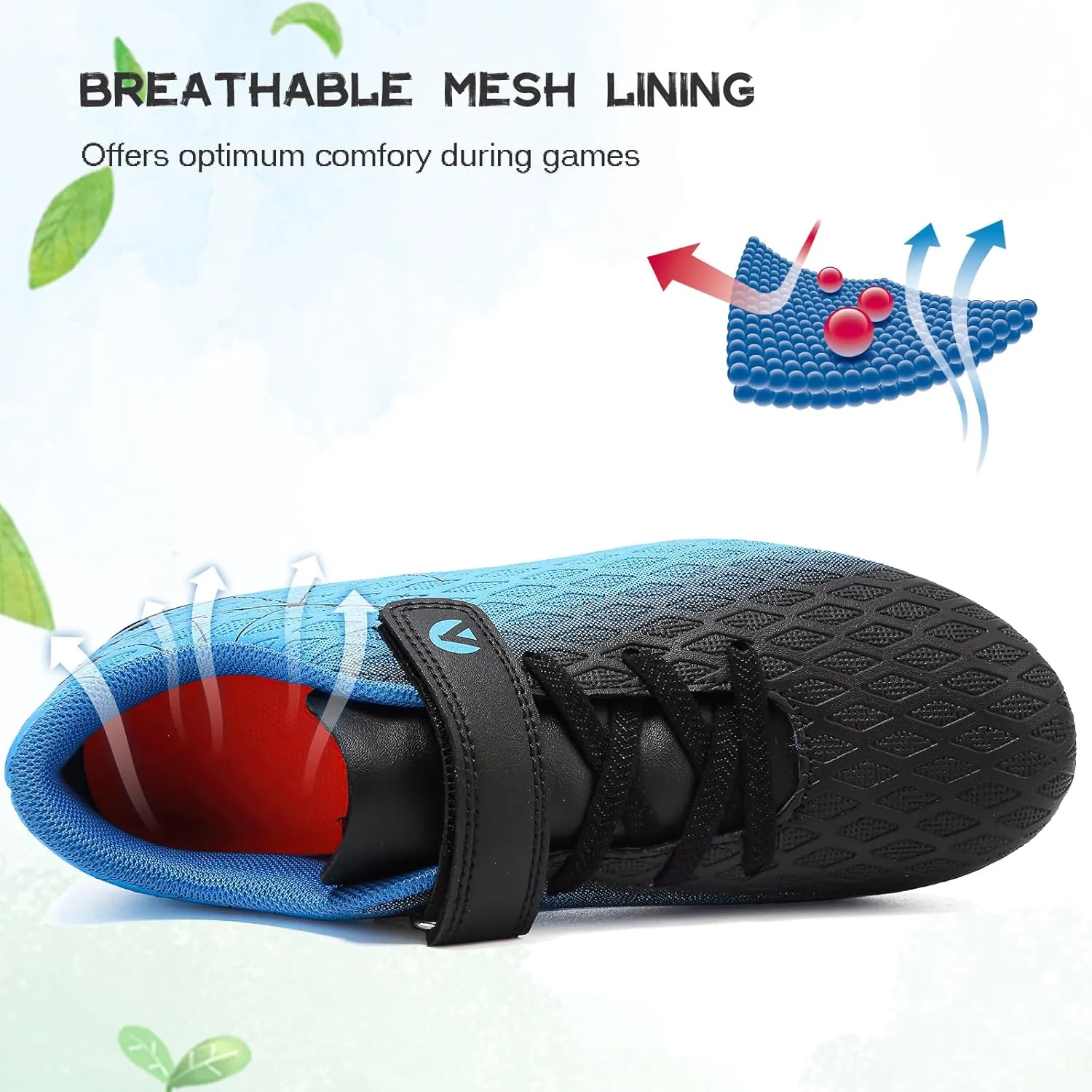Kids Soccer Cleats Boys Girls Firm Ground Soccer FG/AG Soccer Athletic Outdoor Football Shoes Youth Turf Soccer Cleat Soccer Shoes for Little/Big Kid