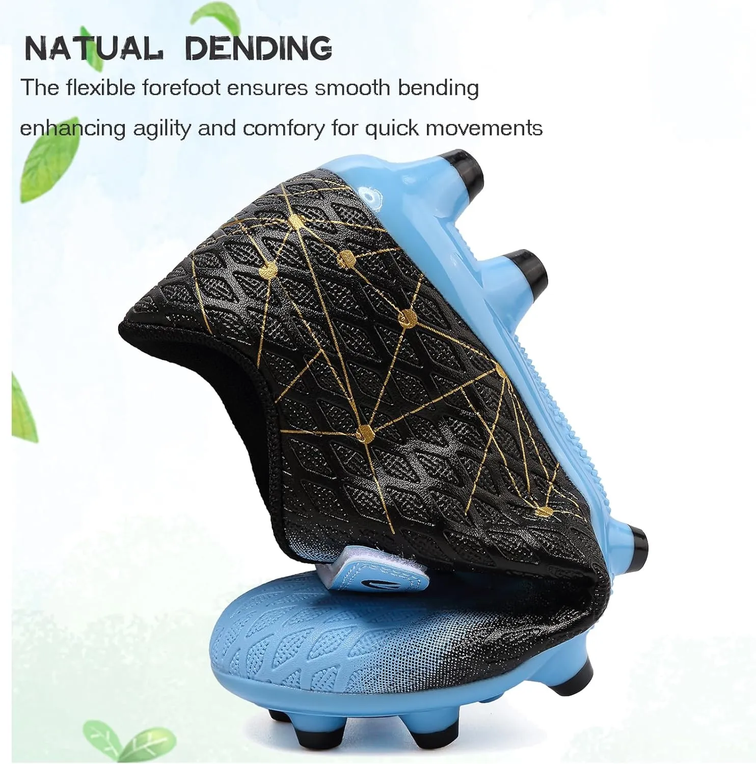 Kids Soccer Cleats Boys Girls Firm Ground Soccer FG/AG Soccer Athletic Outdoor Football Shoes Youth Turf Soccer Cleat Soccer Shoes for Little/Big Kid
