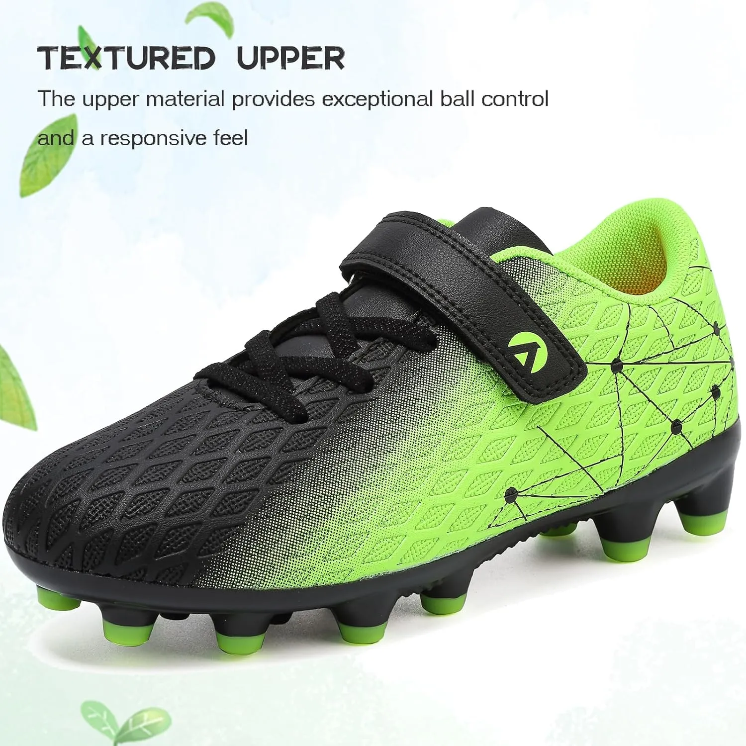 Kids Soccer Cleats Boys Girls Firm Ground Soccer FG/AG Soccer Athletic Outdoor Football Shoes Youth Turf Soccer Cleat Soccer Shoes for Little/Big Kid
