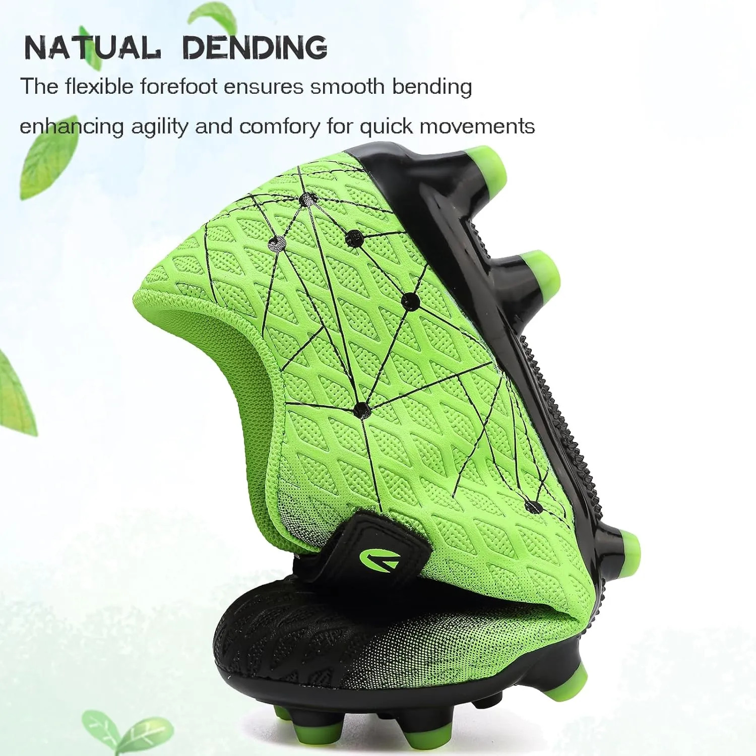 Kids Soccer Cleats Boys Girls Firm Ground Soccer FG/AG Soccer Athletic Outdoor Football Shoes Youth Turf Soccer Cleat Soccer Shoes for Little/Big Kid