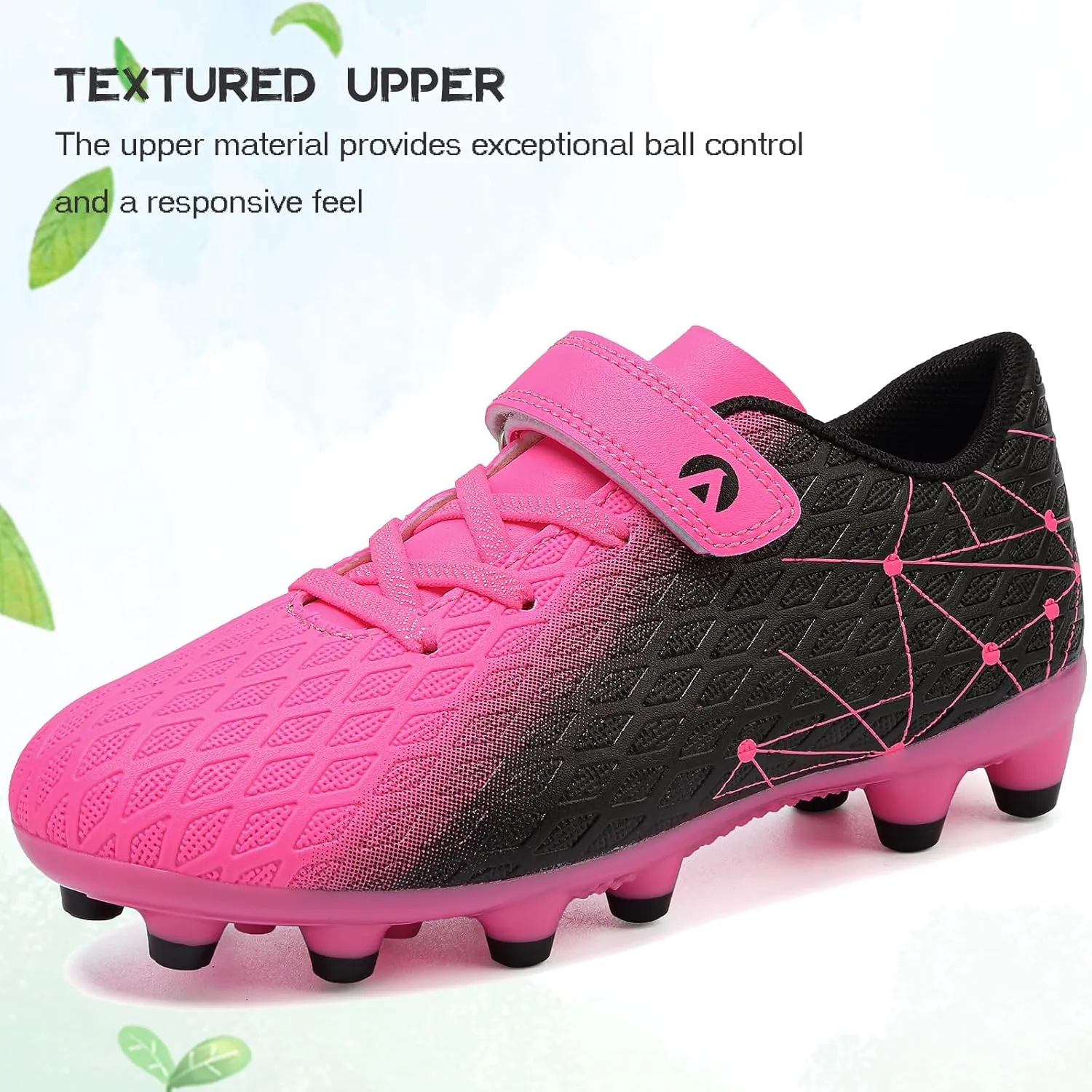 Kids Soccer Cleats Boys Girls Firm Ground Soccer FG/AG Soccer Athletic Outdoor Football Shoes Youth Turf Soccer Cleat Soccer Shoes for Little/Big Kid