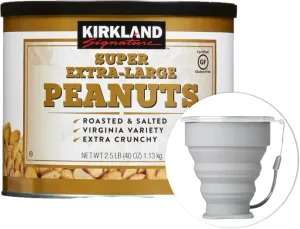 Kirkland Signature Super Extra-Large Peanuts, 2.5 lbs.Item 222490. Bundle Sillicone Collapsible Cup 200 mL - 2 items.