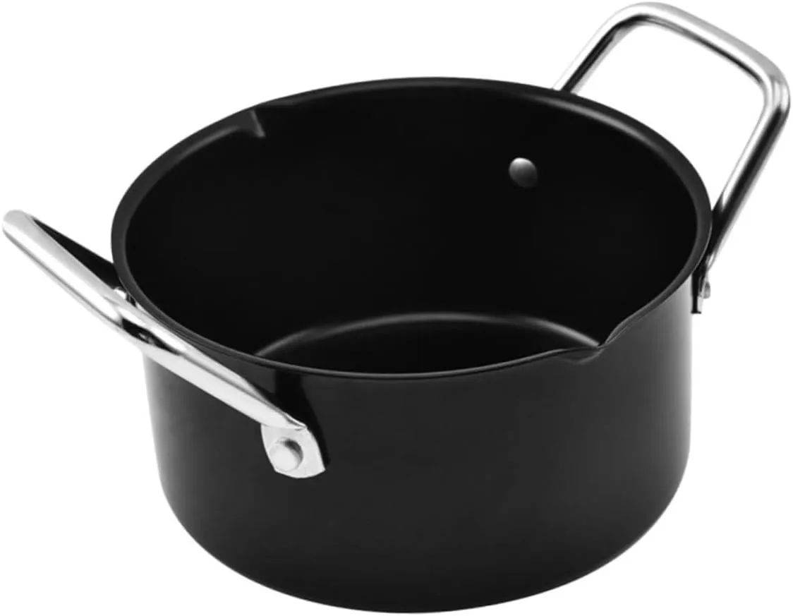 Kisangel Camping Cookware Set Camping Pot Pan Carbon Steel Stew Soup Pot Compact Outdoor Cooking Cooking Pan