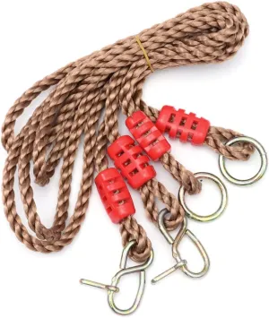Kisangel Pair Swing Rope Garden D Rope Adjustable Thick Seat Heavy Duty