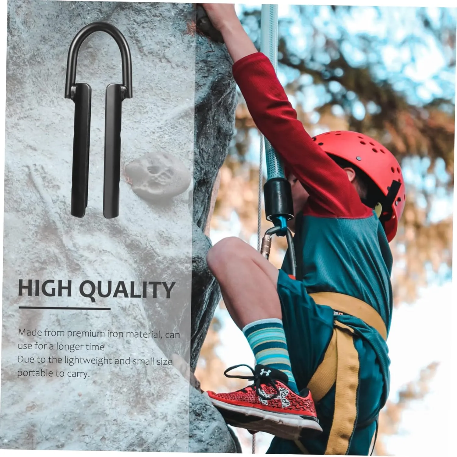 Kisangel Sturdy Jute Rope Hook Practical Safety Connection Buckle for Heavy Duty Applications Easy to Use and