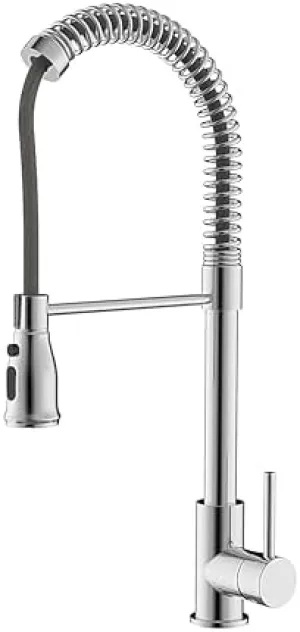 Kitchen Faucet, Pull-Down Dual-Function Sprayer, 8.7" Spout Reach, 19" Height, Easy Install & CUPC Certified, Brushed Nickel