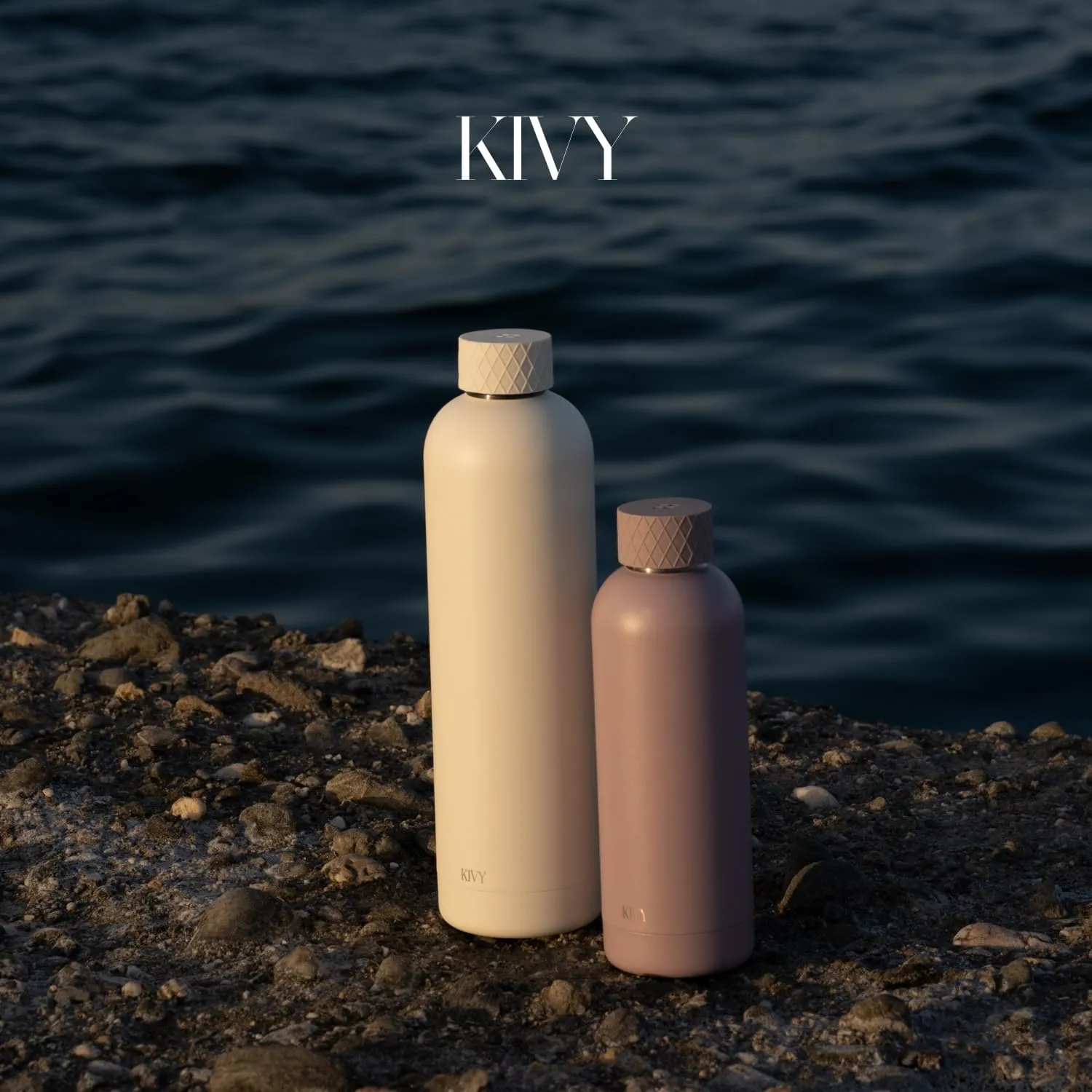 KIVY 32oz Stainless Steel Insulated Water Bottle - Leak Proof, Keeps Cold Up to 24 Hours, Hot Up to 18 Hours - 1 Liter Capacity, Premium Insulation, Patented Leakproof Lid
