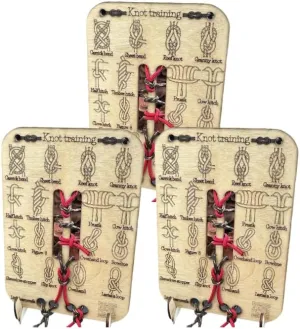 Knot Training Board & Practice Kit – Perfect for Outdoor Survival Training: Practice 16 Essential Knots with This Durable Eco-Friendly Tying Board.