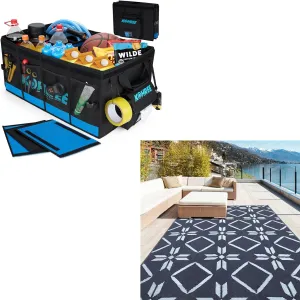 Kohree 6X9 RV Outdoor Rug Waterproof Reversible with Carry Bag   RV Storage and Organization Bag