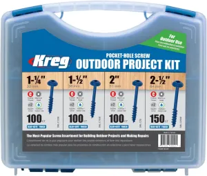 Kreg SK03B Blue Kote Pocket Hole Screw Outdoor Project Kit