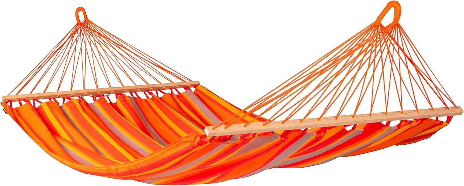 La Siesta® Alisio Hammock with Spreader Bar - Weatherproof Outdoor Hammock, Outside Fabric Tree Hammock 2 Person Hammock - Max 355 Lbs, Double, Toucan