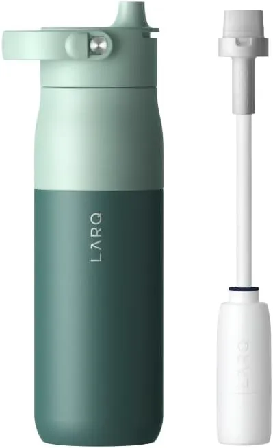 LARQ Spring Swig Set Bottle Swig Top 34oz Eucalyptus Green Filter Straw