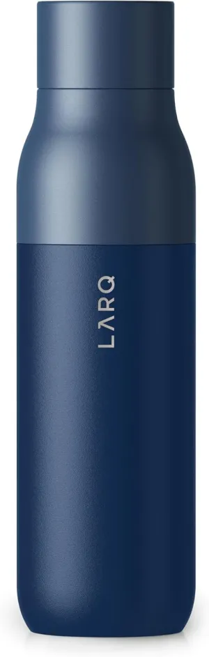 LARQ Twist Top 17 oz - Insulated Stainless Steel Water Bottle | Thermos, BPA Free | Reusable for Camping, Office, and Travel | Keep Drinks Cold and Hot, Monaco Blue