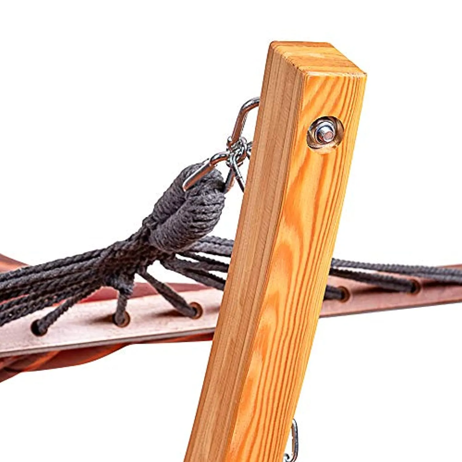 Lazy Daze Hammocks 10 FT Outdoor Arc Wood Hammock Stand, 2 Person Russian Pine Hardwood Hammock Stand with Hooks and Chains, for Home Patio Garden Yard Picnic Camp, 450lb Capacity