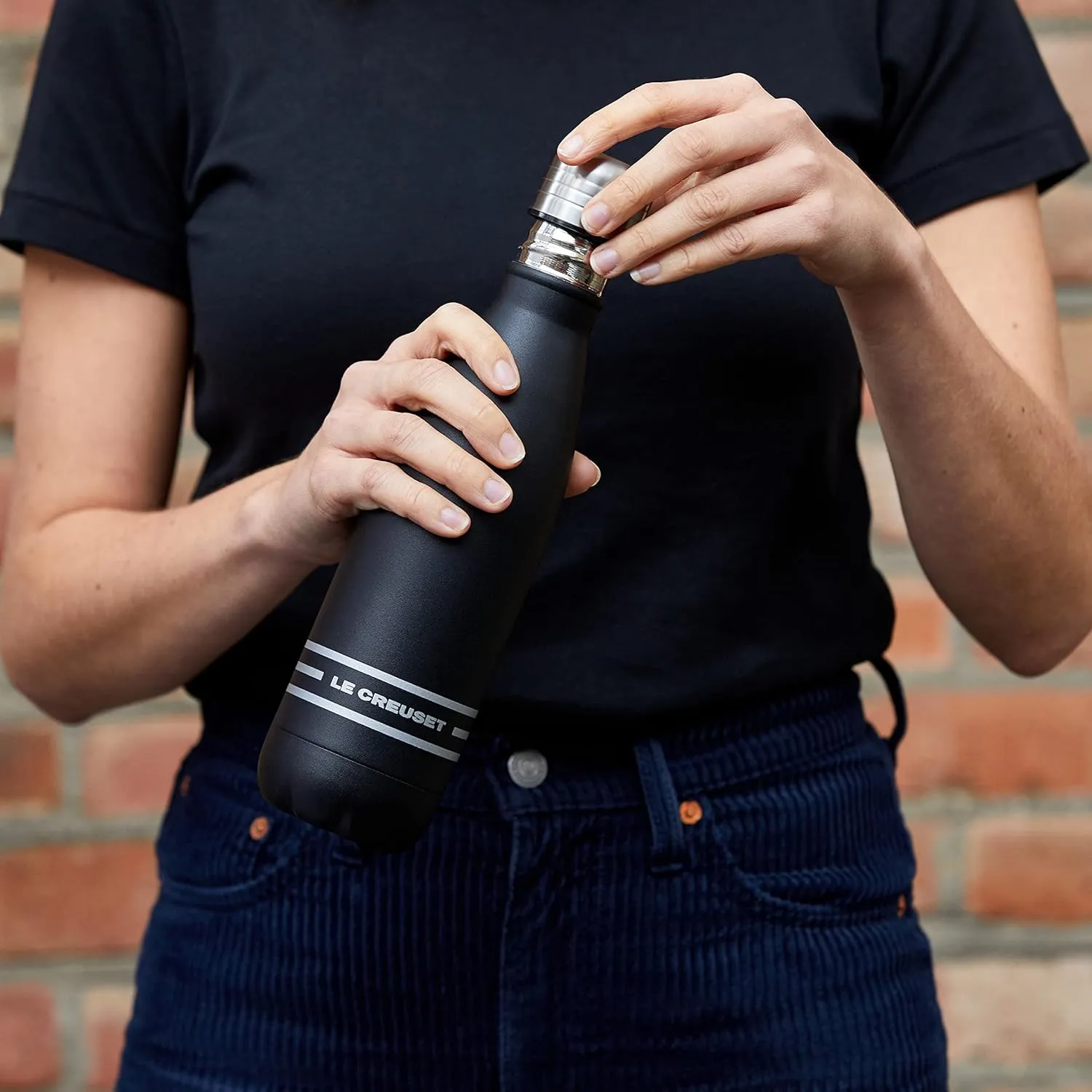 Le Creuset Hydration Water Bottle, 17 oz, Licorice