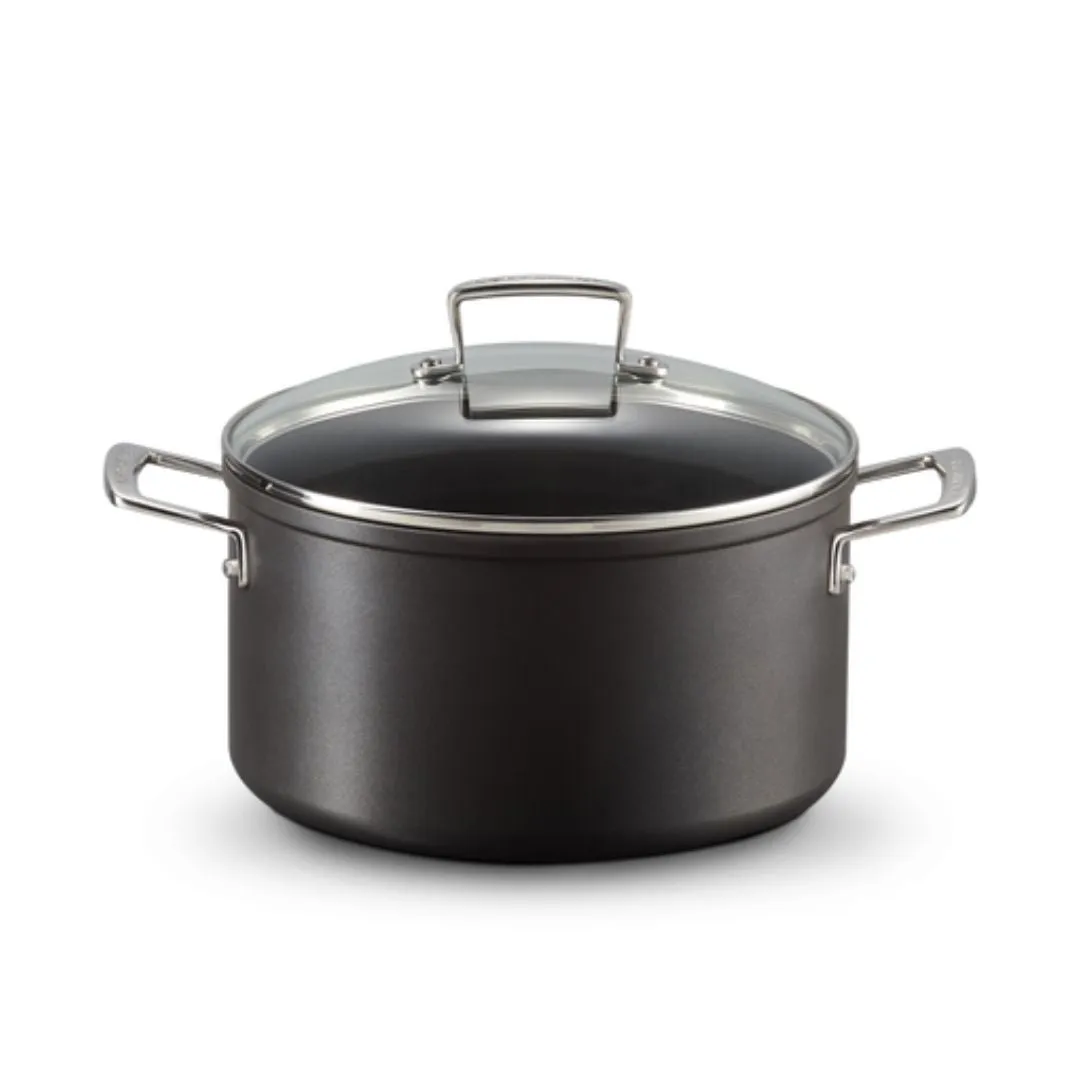 Le Creuset Toughened Non-Stick deep casserole with glass lid