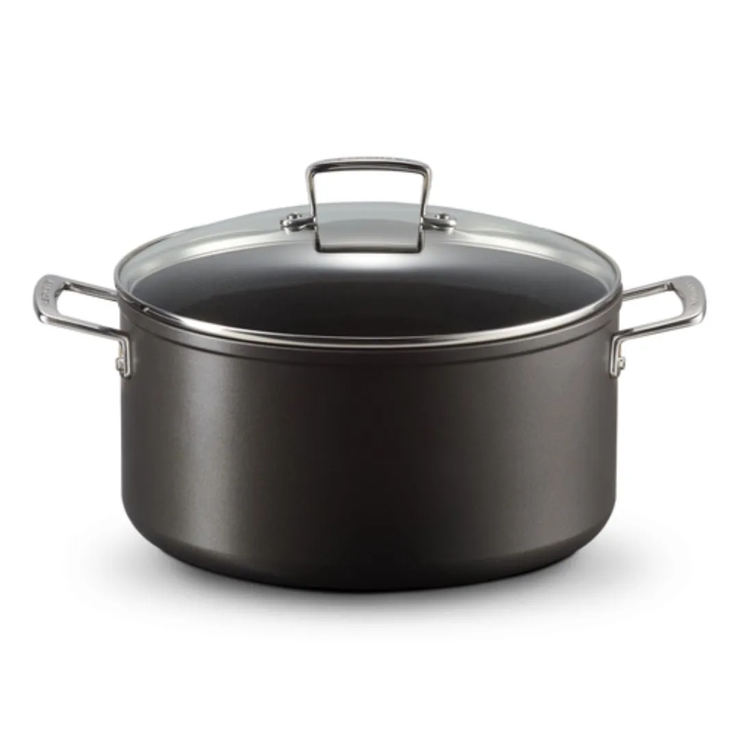 Le Creuset Toughened Non-Stick deep casserole with glass lid