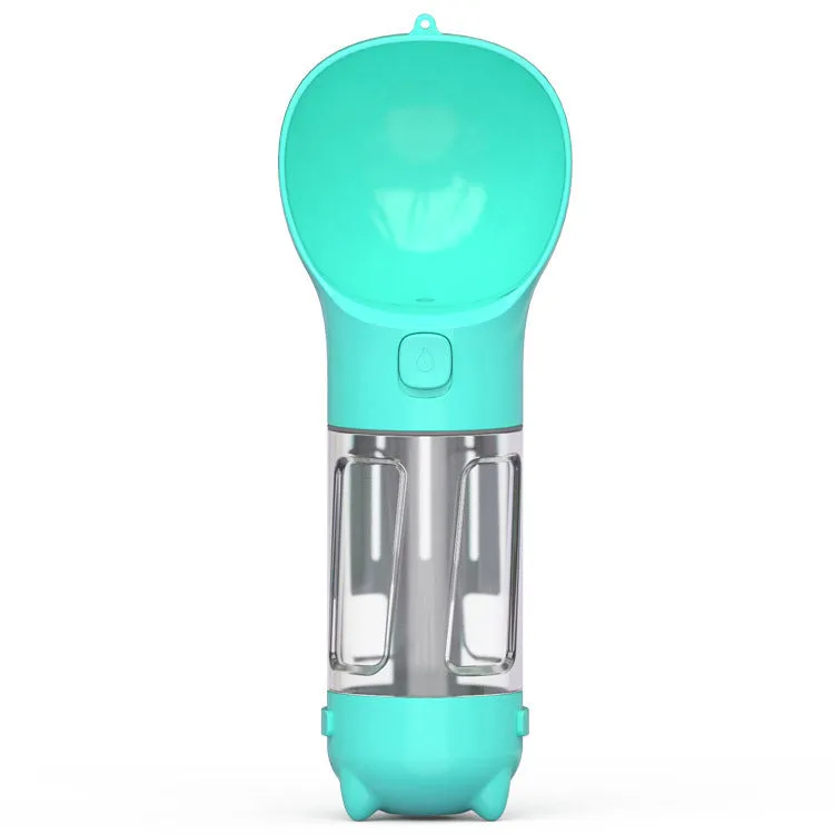 Leak Proof Dog Water Bottle with Food Storage and Waste Bag Holder