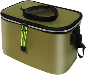 LEIYAN Fishing Bucket Foldable Waterproof Fishing Bag Live Fishing Bait Bucket 12L,Collapsible Live Fish Box Water Container Folding Fishing Water Tank for Traveling Hiking Fishing