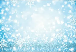 Leowefowa 3x2m Vinyl Backdrop Snowflake Bokeh Backdrop Winter Ice Snow Photography Background Birthday Christmas Party Decor Children Kids Adult Photo Shoot Studio Props Photo Backdrops