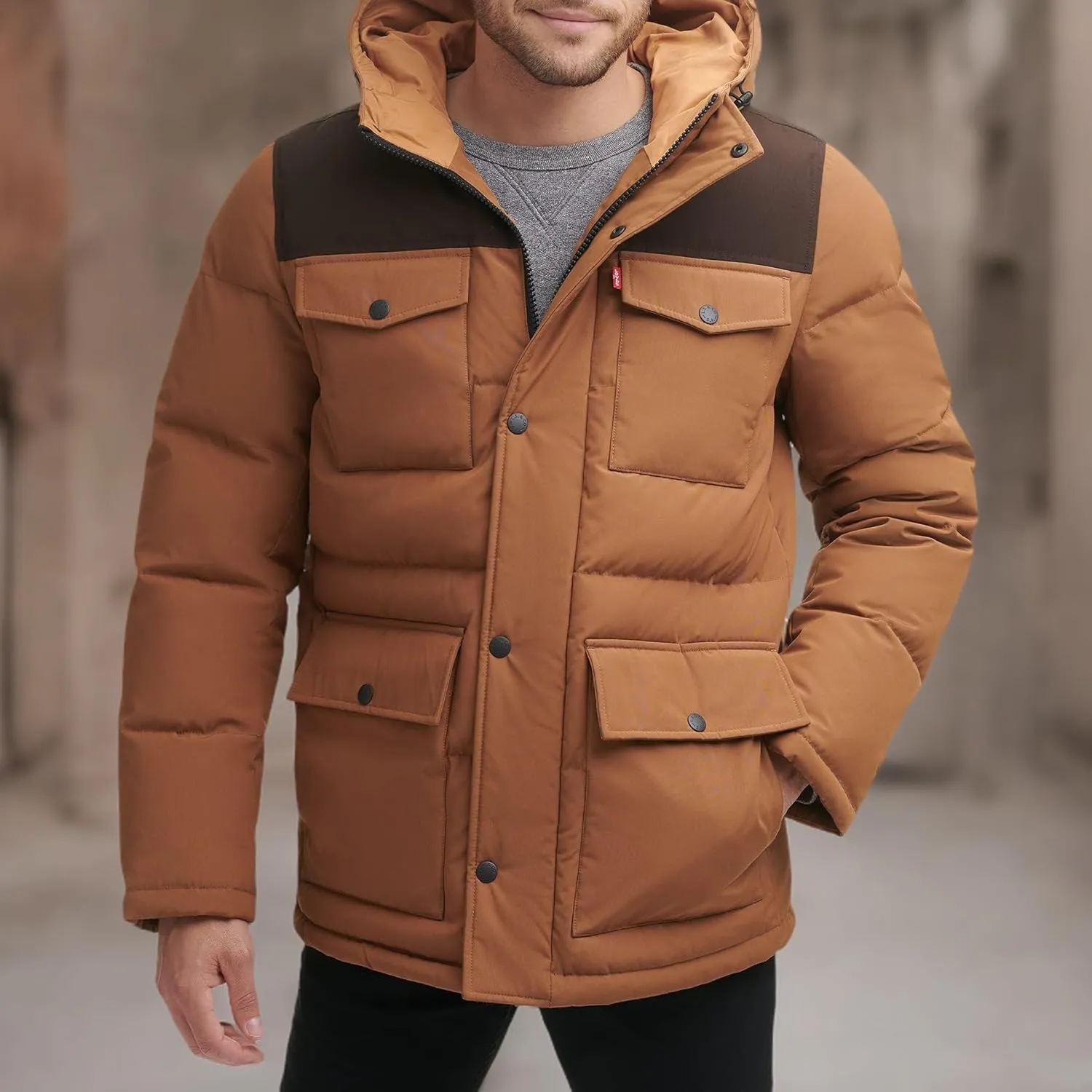 Levi's Men's Arctic Cloth Quilted Lined Performance Parka