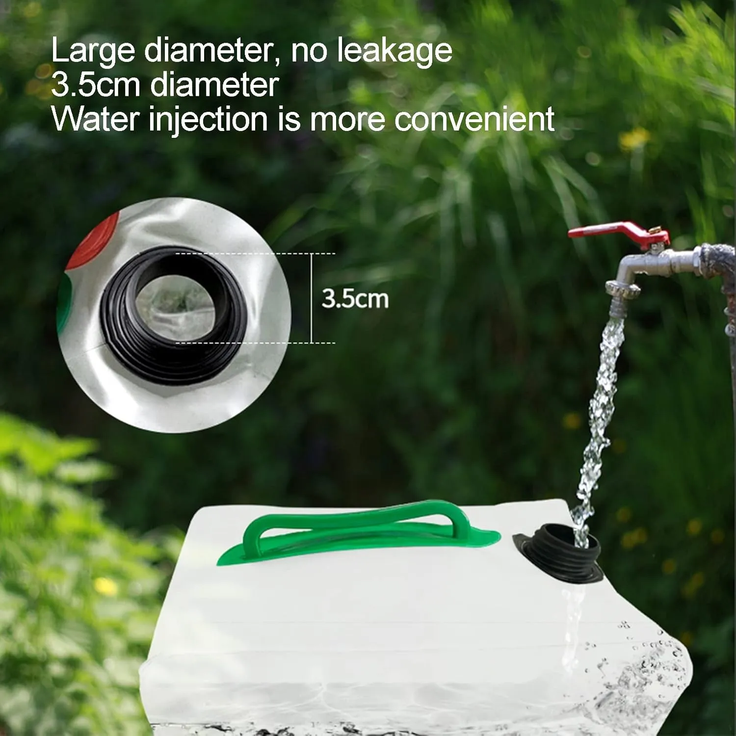 LFFH Collapsible Water Container, BPA Free Plastic Water Bag Tank Camping No Leak for Party Kitchen Picnic Bar BBQ Longer Time (Color : Clear, Size : 20L)