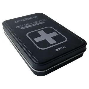 Life Gear First Aid & Survival Kit 32 Pack Black