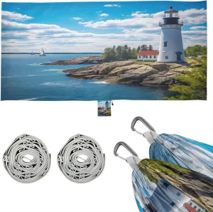 Lighthouse Camping Hammock, Single Portable Hammocks with Tree Straps & Attached Carry Bag, 330Lbs Capacity Perfect for Outside Indoor Hiking Beach Backpack Travel