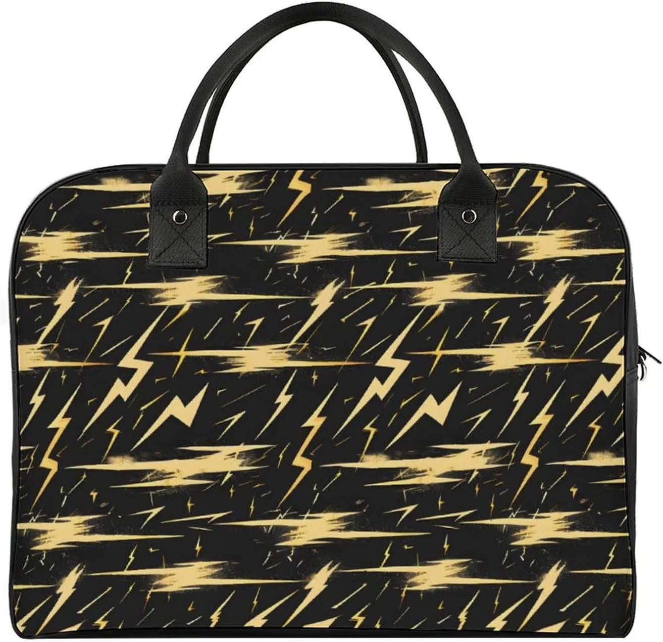 Lightning-black-background Women's Handbag Multi-Object Travel Bag Lightweight Carry-On Cross-Body Bag