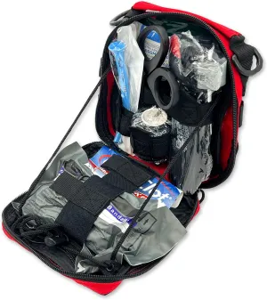 Lightning X Products Premium Nylon MOLLE Emergency Kit, Ideal for Tactical Medics, Military, Outdoor Enthusiasts (8" x 6.5" x 3")