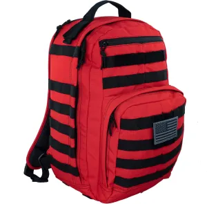 LINE2design First Aid Trauma Military Sport Backpack - Tactical Molle Bag - Red