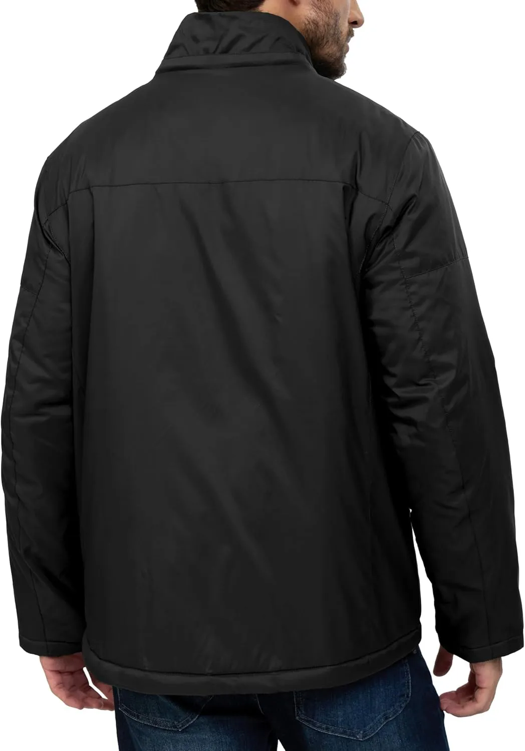 Little Donkey Andy Men's Winter Heat Reflective Jackets Water-Resistant Detachable hooded Insulated Thermal Ski Snow Coat
