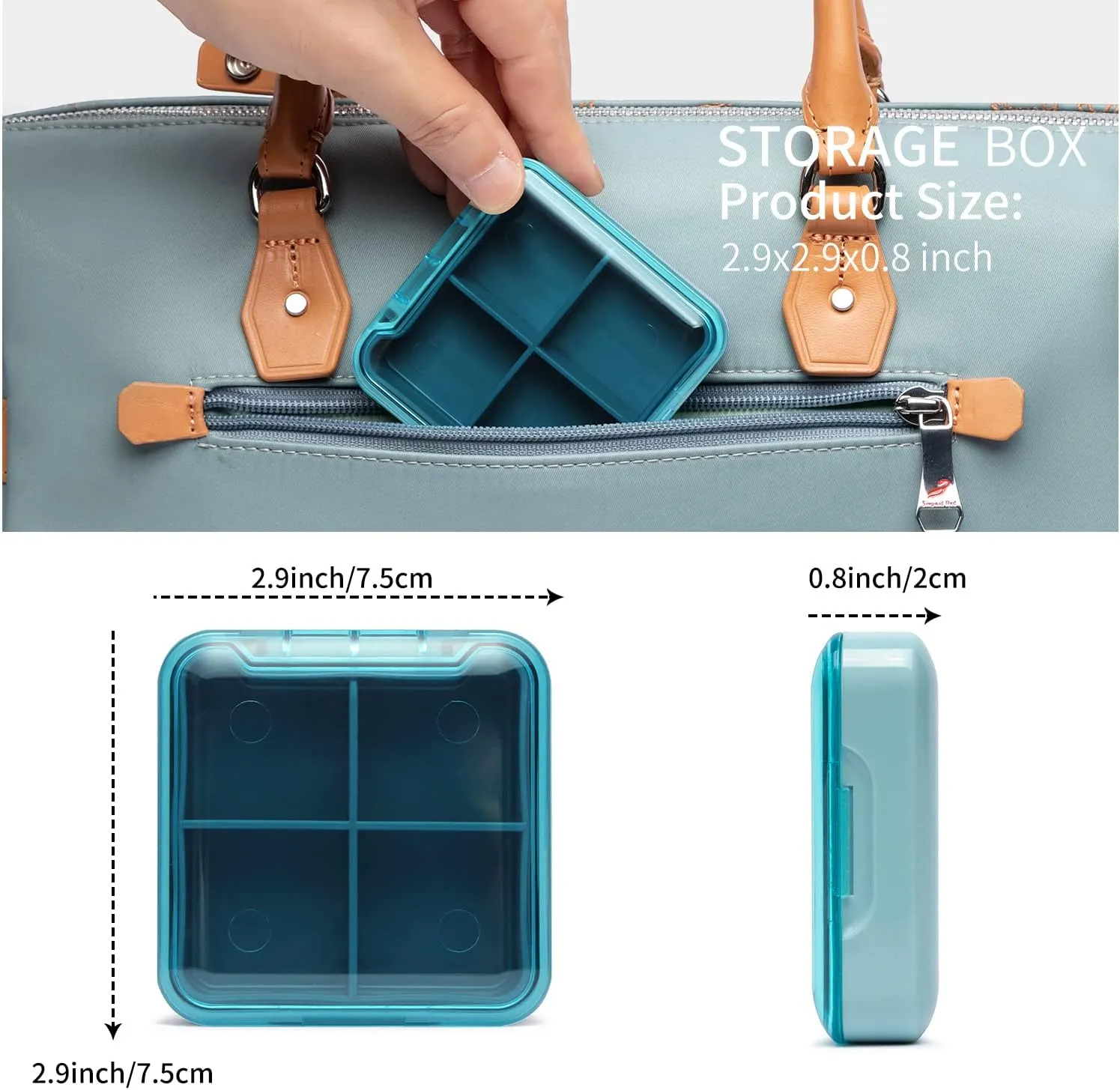 Lockable Medication Box with Portable Storage Case, Childproof Medicine Lock Organizer, Locked Empty First Aid Storage Case (Coffee/Medium)