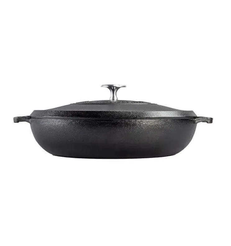 Lodge Blacklock Triple Seasoned 4 Quart Braiser with Lid