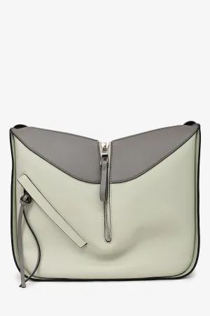 Loewe Grey Leather Small Hammock Bag with Strap