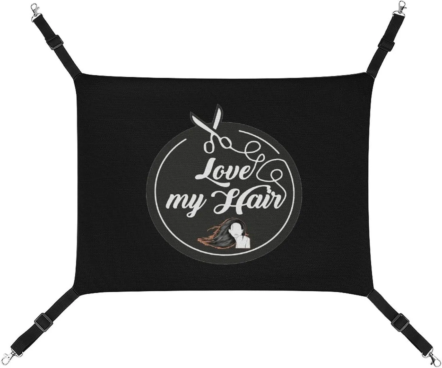 Love My Hair Hairstylist Cat Hanging Hammock Soft Breathable Pet Cage Dog Hammock with Adjustable Straps and Metal Hooks, style, 202403255