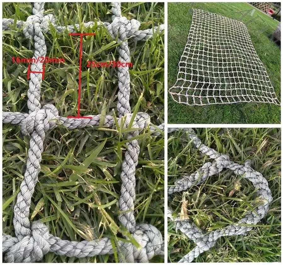 LSR Playground Climbing Net for Kids,Outdoor Climbing Cargo Net for Adult, Climbing Net for Swingset, Jungle Gym Climbing Heavy Duty Climb Rope of Swing Bridge