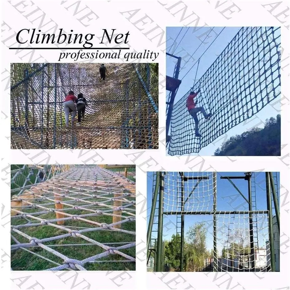LSR Playground Climbing Net for Kids,Outdoor Climbing Cargo Net for Adult, Climbing Net for Swingset, Jungle Gym Climbing Heavy Duty Climb Rope of Swing Bridge