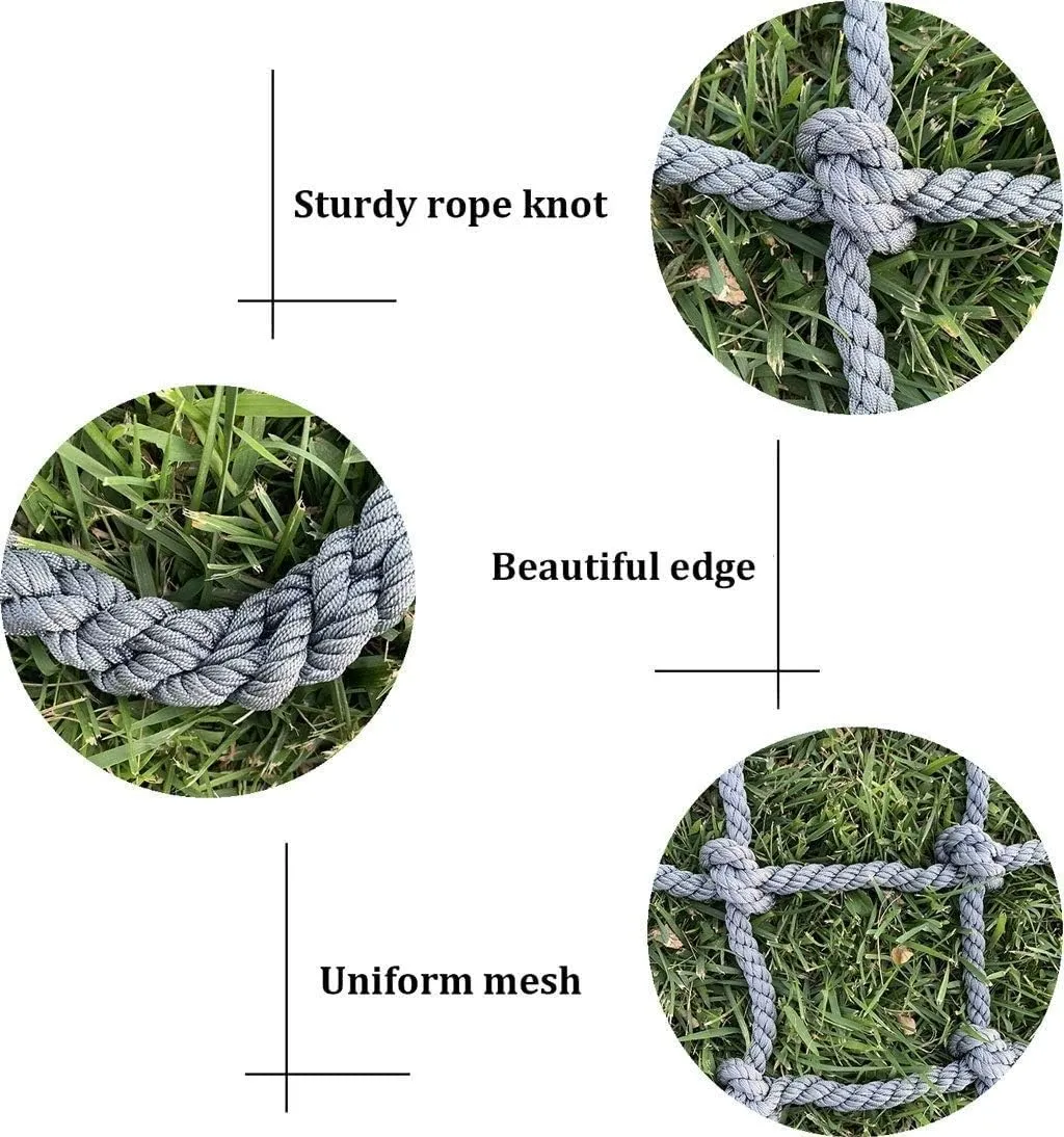 LSR Playground Climbing Net for Kids,Outdoor Climbing Cargo Net for Adult, Climbing Net for Swingset, Jungle Gym Climbing Heavy Duty Climb Rope of Swing Bridge