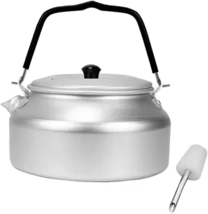 Luxshiny Whistling Outdoor Kettle Stainless Steel Tea Pot Compact Camping Cookware for Boiling Water