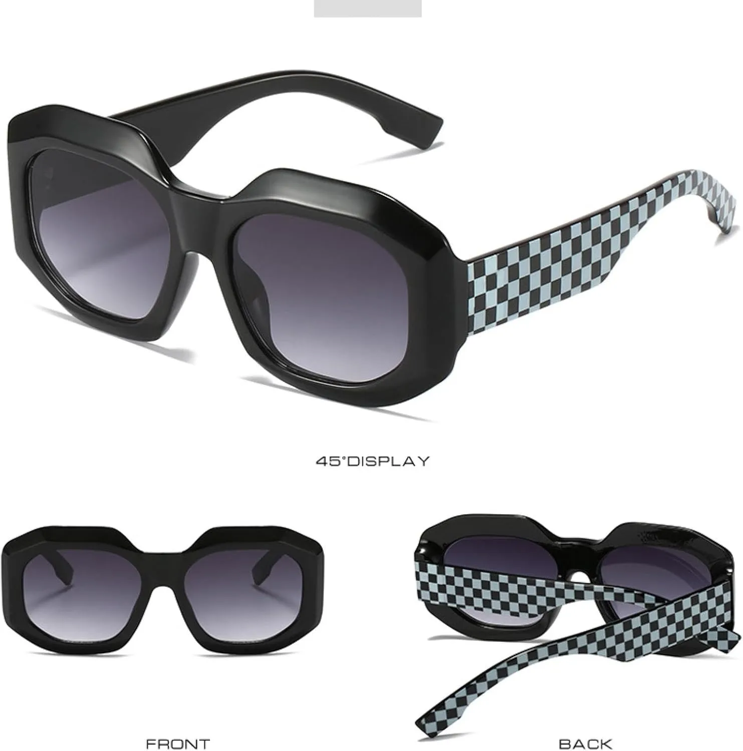 Luxury Big Frame Sunglasses Men Women Fashion Trend Outdoor Travel Street Photography Shades Uv400