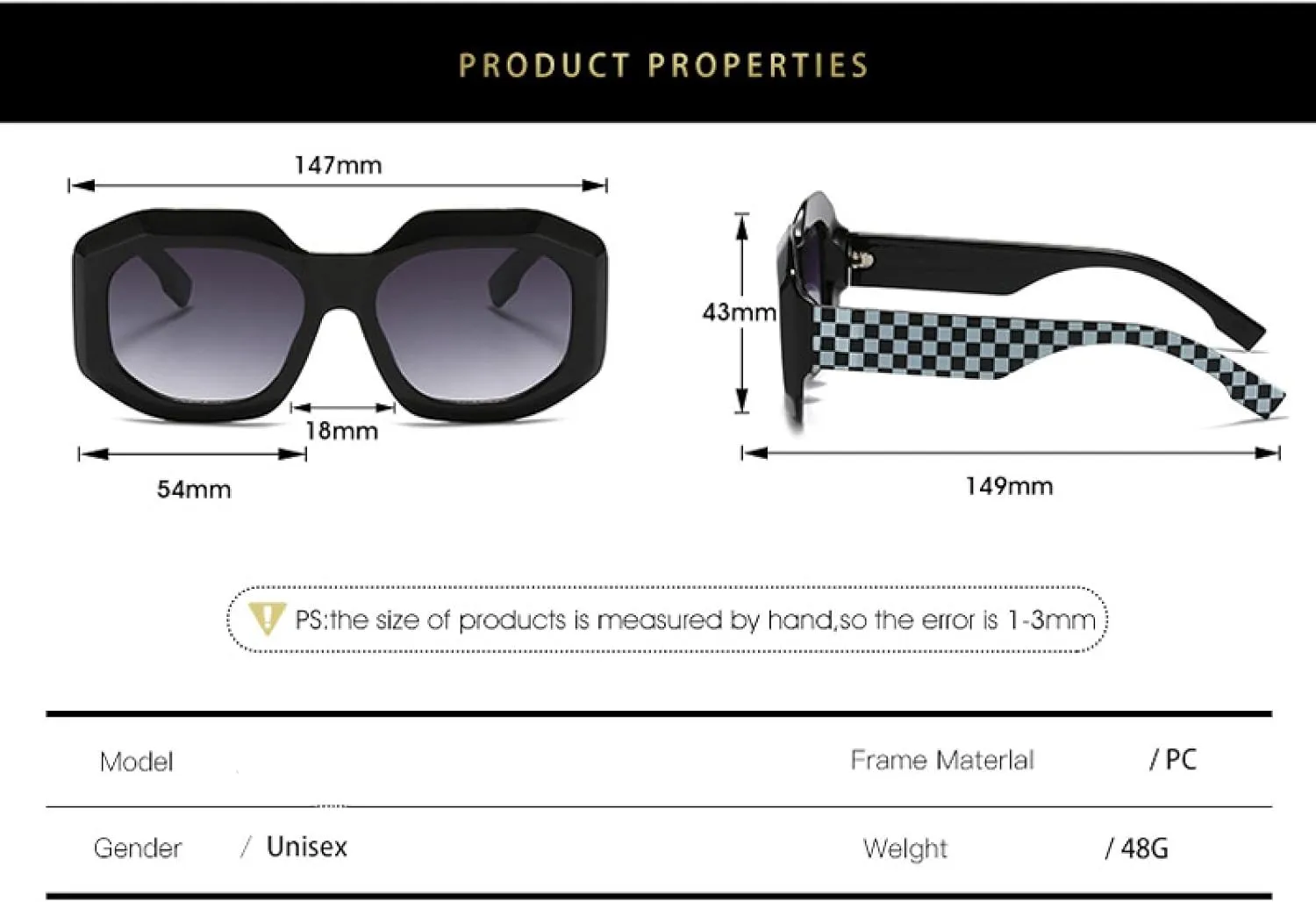 Luxury Big Frame Sunglasses Men Women Fashion Trend Outdoor Travel Street Photography Shades Uv400