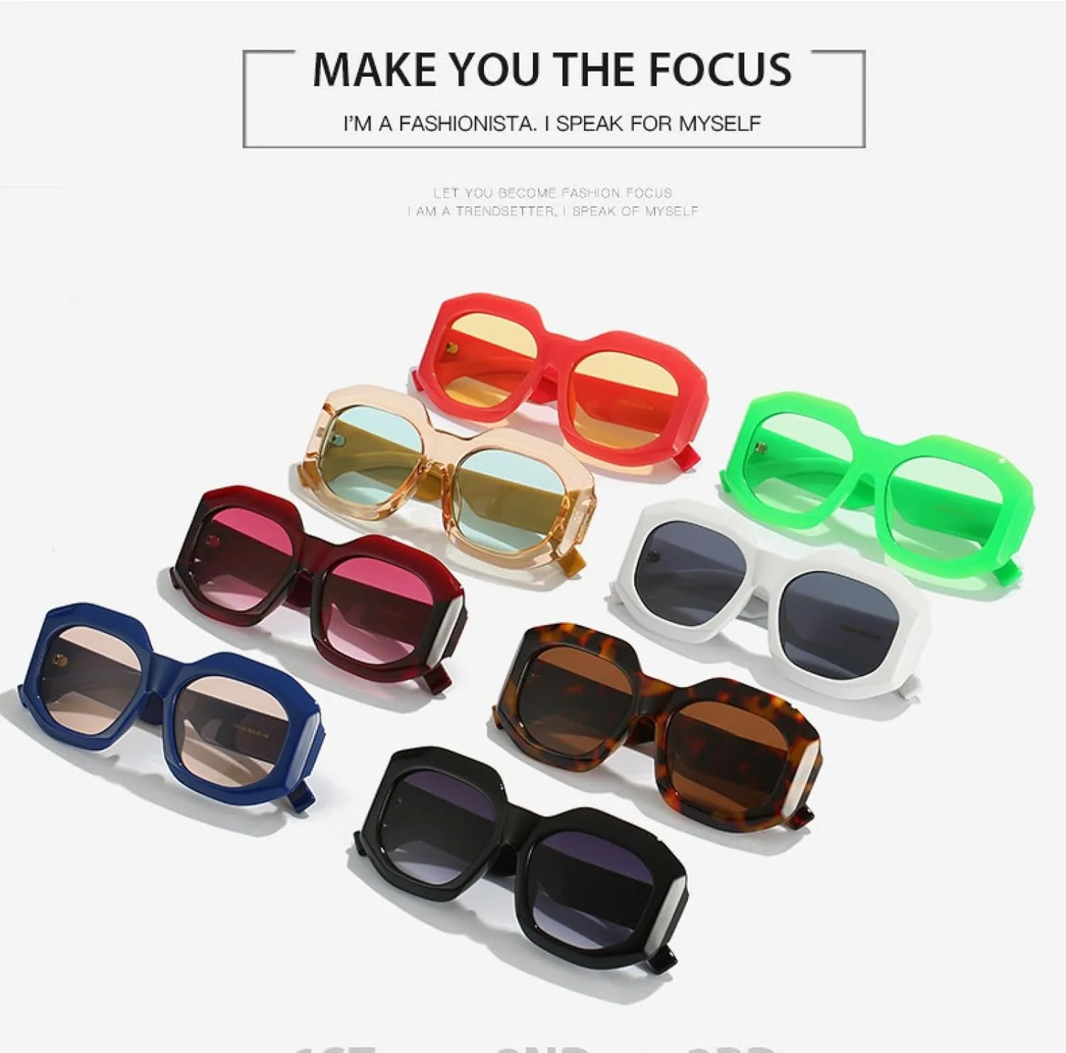 Luxury Big Frame Sunglasses Men Women Fashion Trend Outdoor Travel Street Photography Shades Uv400