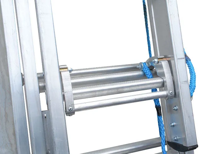 Lyte NHT EN131 Professional 3 Section Rope Operated Extension Ladder - 3 x 19 Rungs
