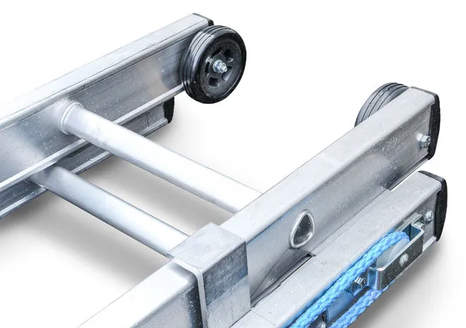 Lyte NHT EN131 Professional 3 Section Rope Operated Extension Ladder - 3 x 19 Rungs