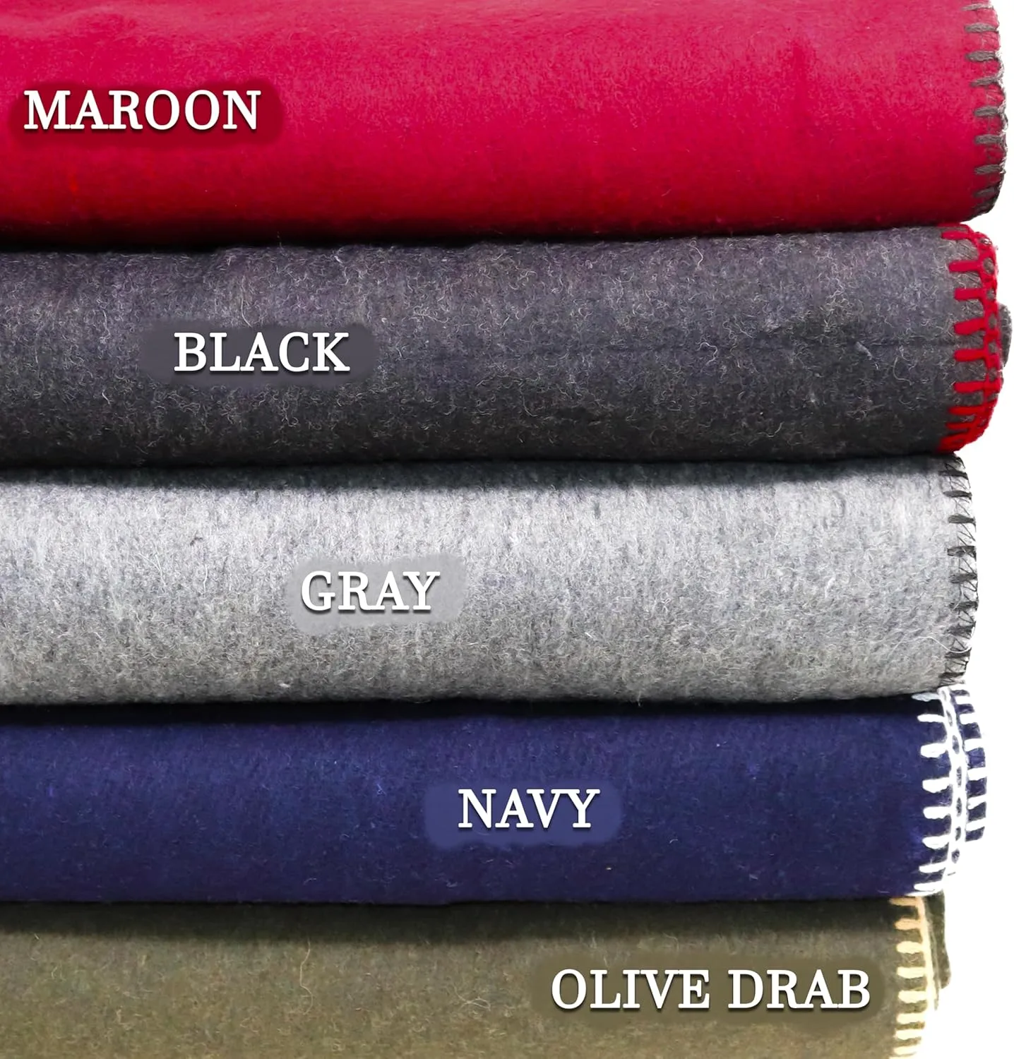 M MCGUIRE GEAR Wool Military Camping, Survival, and First Aid Blanket, 64" x 90" (Grey)
