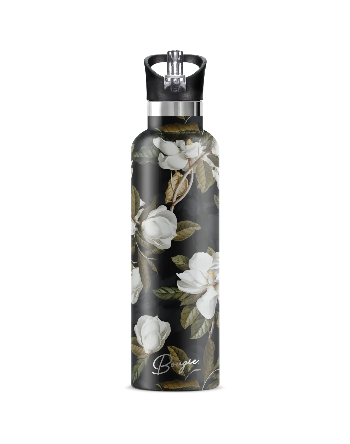 Magnolia Dark Garden Insulated Water Bottle