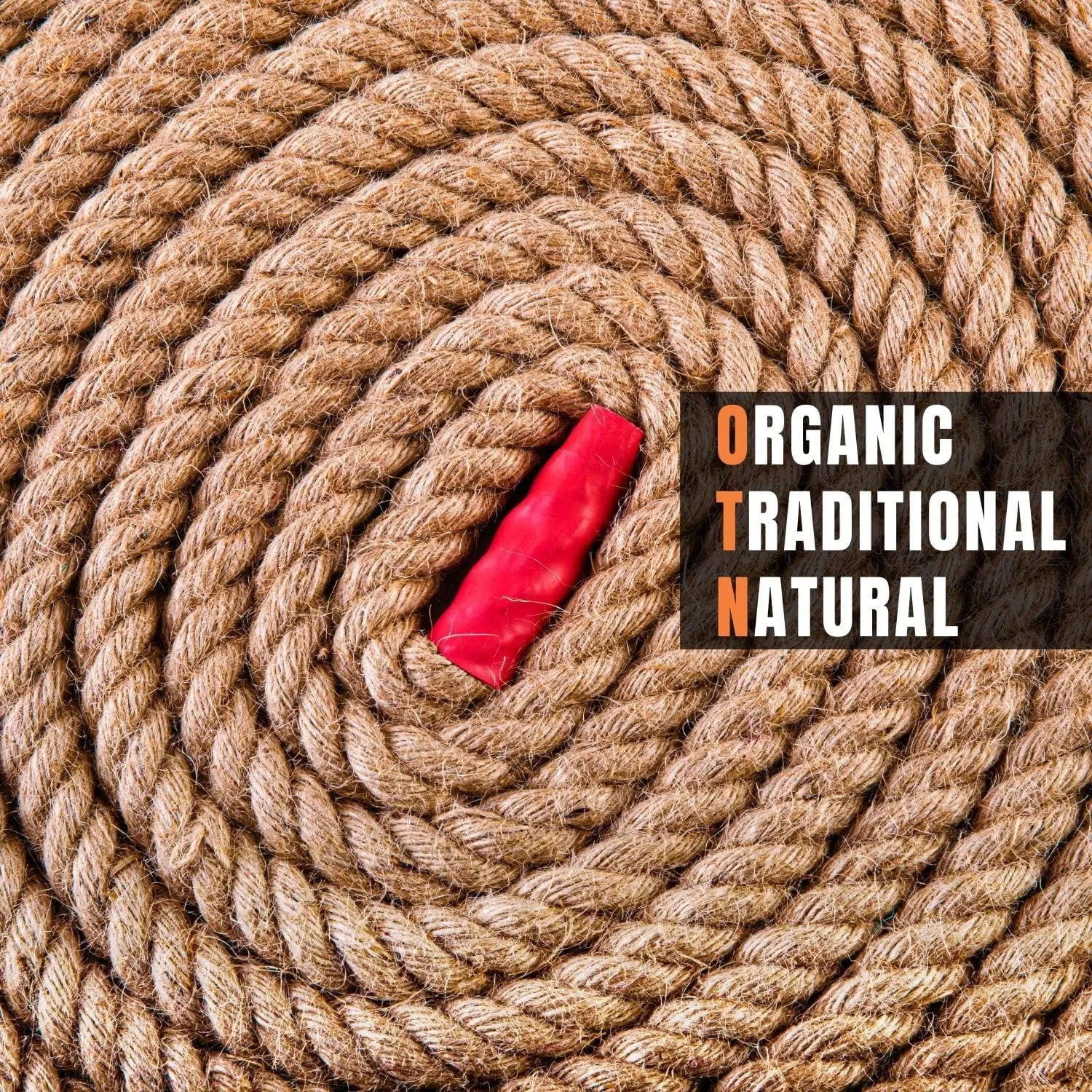 Manila Rope 1in×50ft - Nautical Landscape Ropes - Natural Jute Twisted, Large Decorative Hemp Rope. Thick Heavy Duty (1 Inch 50Ft)
