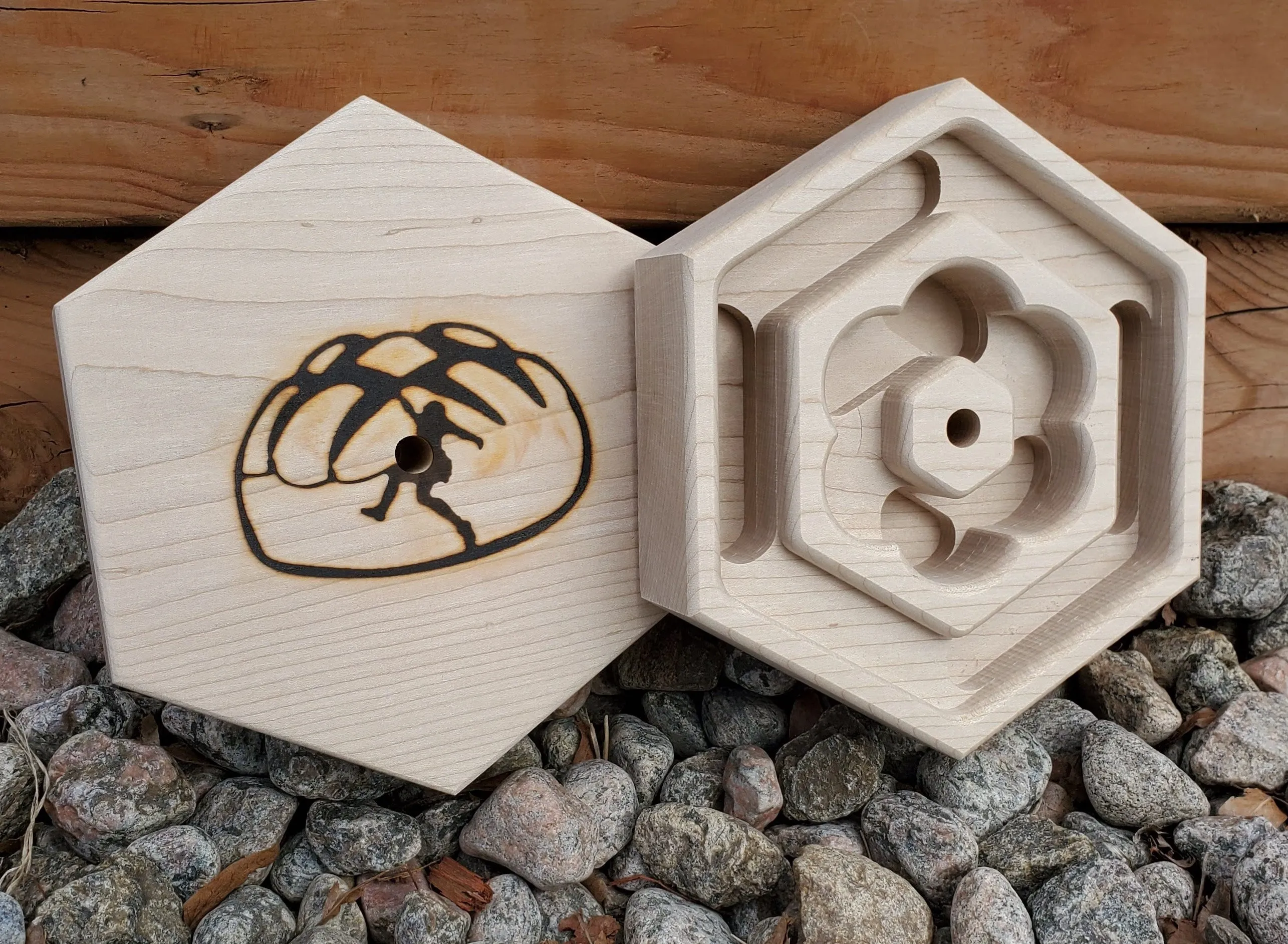 Maple Pretzel Hangboard