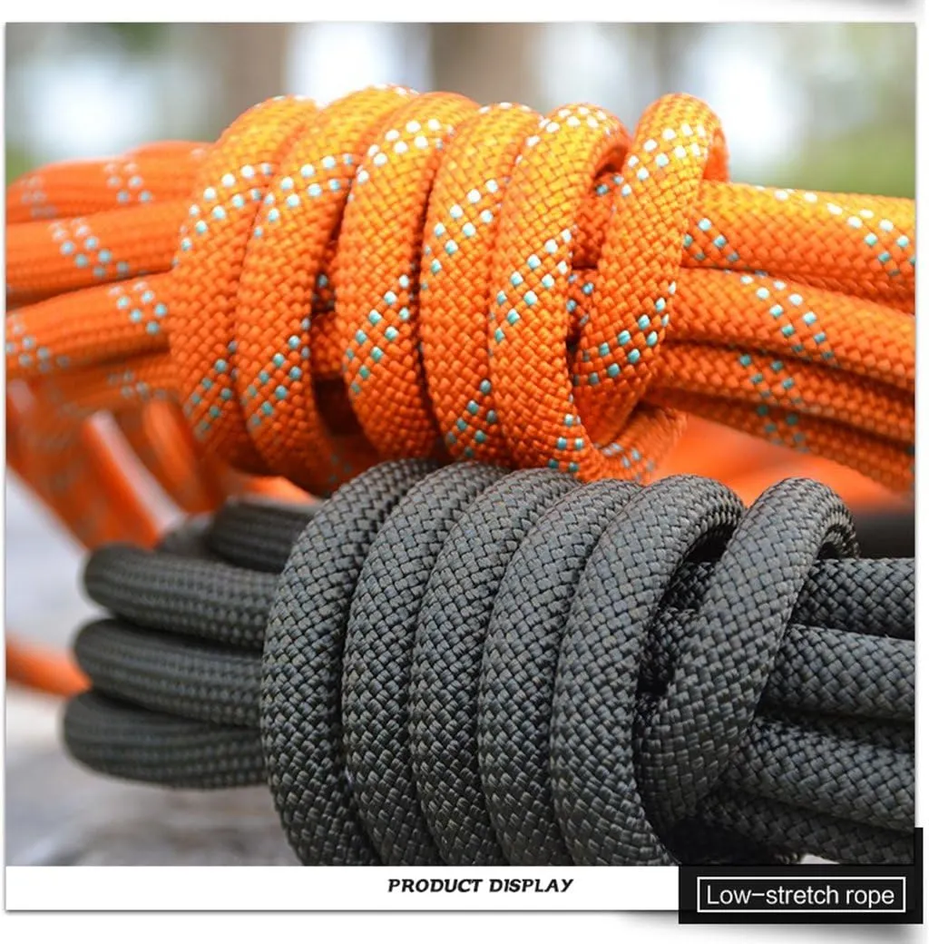 MaxS Climbing Auxiliary Rope Static Rope Safety Rescue Rope Diameter 10mm,(Orange Length:20Meter)